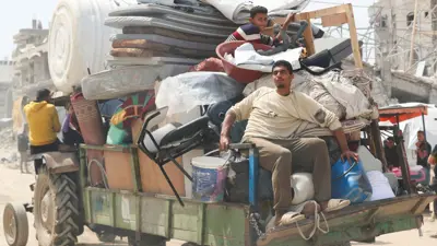 نازحون في غزة بعد انهيار اتفاق وقف إطلاق النار