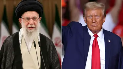 الرئيس الأمريكي والمرشد الإيراني