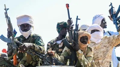 عناصر مسلحة تدعم الجيش السوداني في دارفور