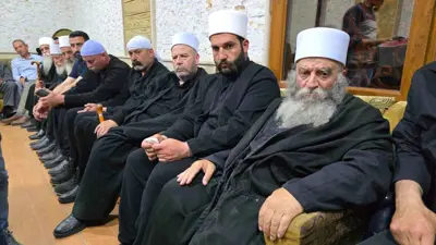 وفد الدروز في الاجتماع مع ممثلي الحكومة السورية