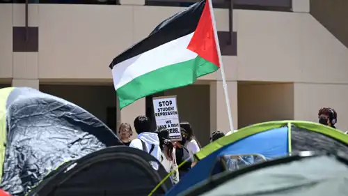 من احتجاجات جامعة كاليفورنيا 