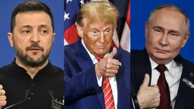 بوتين وترامب وزيلينسكي