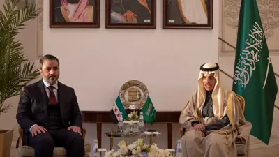 الشيباني مع وزير الخارجية السعودي في الرياض