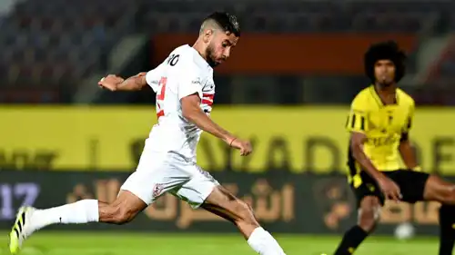 ناصر ماهر في مباراة الزمالك ضد وادي دجلة بالدوري المصري