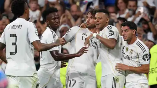 احتفال لاعبي ريال مدريد