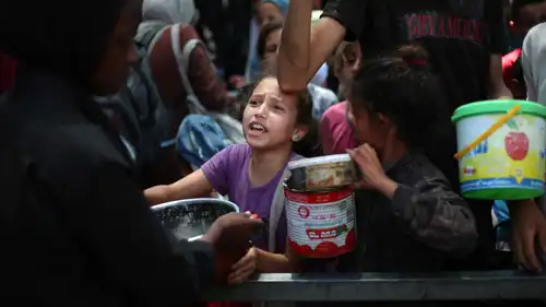 توزيع غذاء في غزة