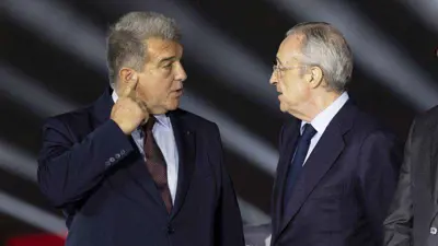 لقاء سابق بين فلورنتينو بيريز ولابورتا