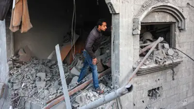 مشهد من الدمار في غزة