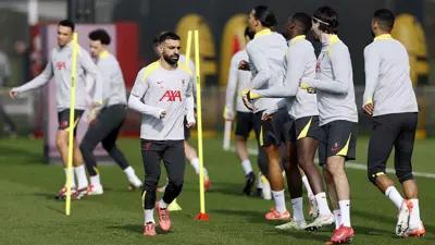 محمد صلاح في تدريبات ليفربول