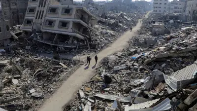 دمار خلفته الحرب الإسرائيلي على قطاع غزة