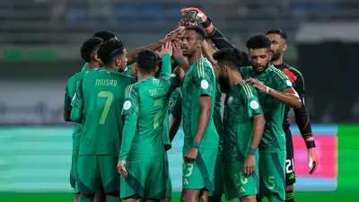 المنتخب السعودي في مباراة العراق