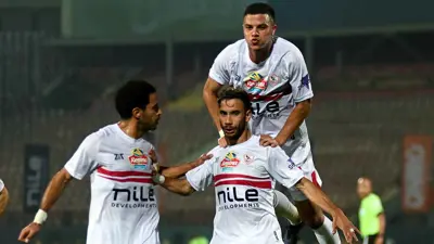 من مباراة الزمالك والبنك الأهلي