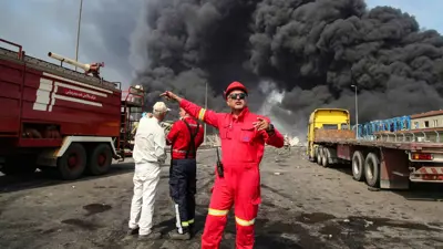 حريق سابق بميناء في إيران
