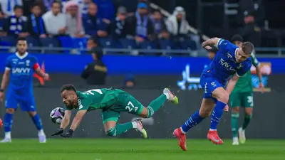 من مباراة الأهلي والهلال في دوري روشن