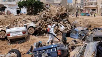 آثار الدمار في درنة بعد الطوفان