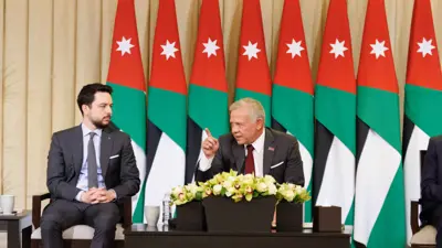 الملك عبدالله الثاني وولي عهد الأردن