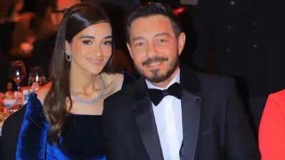 الفنان المصري أحمد زاهر وابنته ملك