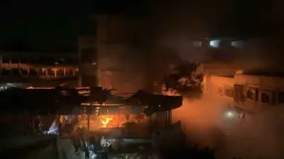 مدرسة فهمي الجرجاوي بغزة بعد تعرضها للقصف