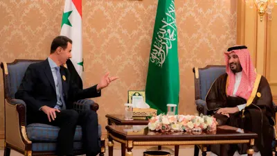 محمد بن سلمان، مع الرئيس السوري بشار الأسد