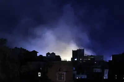 العاصمة اليمنية صنعاء مساء اليوم الاثنين