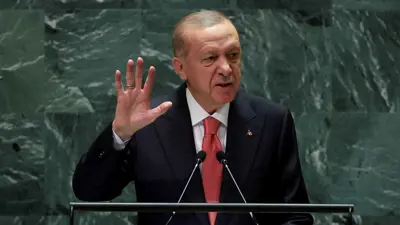 أردوغان في كلمته أمام الأمم المتحدة الشهر الفائت