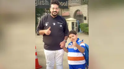اسماعيل الليثي مع نجله الراحل 
