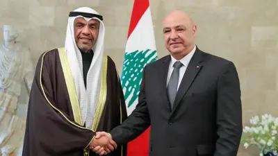 الرئيس اللبناني ووزير خارجية الكويت