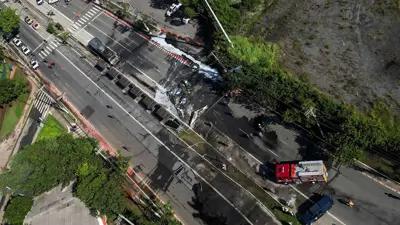 صورة جوية لموقع الحادث