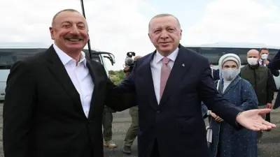 أردوغان يعرض على رئيس أذربيجان "التعاون" في استثمار النفط الليبي