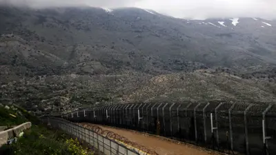 خط وقف إطلاق النار بين إسرائيل وسوريا في مرتفعات الجولان المحتلة