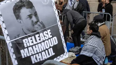 مظاهرة للتنديد باعتقال محمود خليل