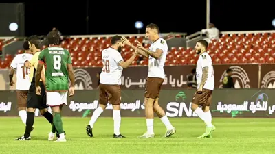 من مباراة الاتفاق والجبلين