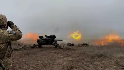 جندي أوكراني على خط المواجهة مع القوات الروسية  