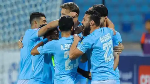 احتفال لاعبي الفيصلي الأردني