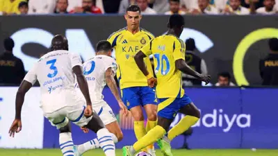 كريستيانو رونالدو في مباراة الهلال والنصر