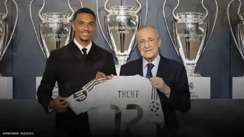 أرنولد رفقة رئيس ريال مدريد