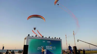 جانب من التحضيرات لمهرجان العلمين