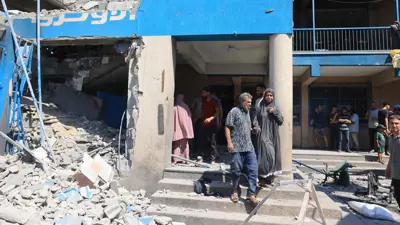 قصف سابق على مدرسة للأونرا في غزة