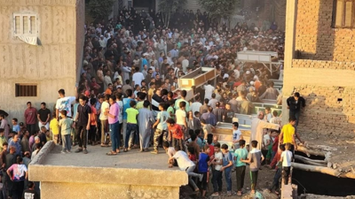 جانب من تشييع الأهالي للفتيات في محافظة المنوفية