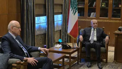 نجيب ميقاتي ونبيه بري
