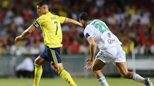 رونالدو في مباراة النصر ضد الأهلي