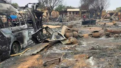 من آثار الحرب السودانية في دارفور