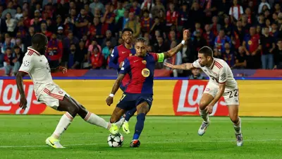 رافينيا رجل مباراة برشلونة وبايرن ميونخ