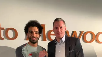 جيمي كاراغر مع محمد صلاح