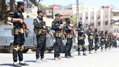 قوات الأمن السورية في بلدة جرمانا