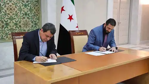لقاء سابق بين أحمد الشرع ومظلوم عبدي