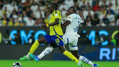 من مباراة النصر والهلال بدوري روشن