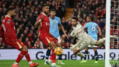 مباراة ليفربول ومانشستر سيتي في الدوري الإنجليزي 