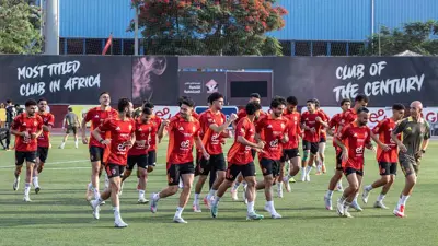 تدريبات فريق الأهلي المصري