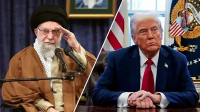 الرئيس الأمريكي دونالد ترامب والمرشد الإيراني علي خامنئي